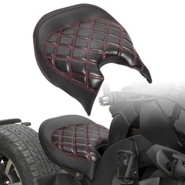 Driver Seat for the Can-Am Ryker 600 900 / Rally Edition (2019-2025), Sport (2022-2025) | Black Wide Comfort Rider Seat Replace #219401254 (Red String)