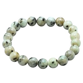 Amazing Gemstone Kiwi Jasper Bracelet, Gifts For Men & Women - Protection Healing Crystal - 8mm Gemstone Beaded Stretchable Bracelet, Pulseras Para Hombres Mujer Stocking Stuffers