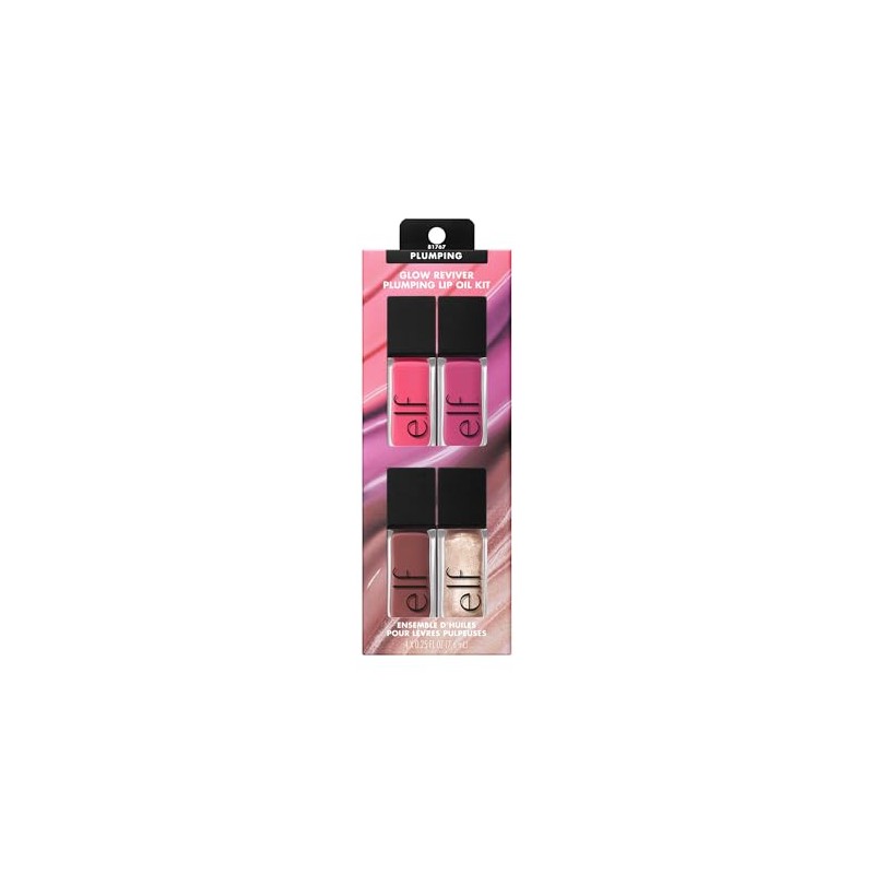 e.l.f. Cosmetics Glow Reviver Set de Aceites Labiales Efecto Voluminizador