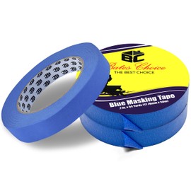 Bates Painters Tape - 0.7 Inch, 3 Pack, 54 Yards Each, Blue, Wall Safe, Paint & Masking Tape