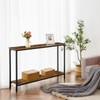 HOOBRO Console Table, 47.2" Narrow Entryway Table, Industrial Sofa Table
