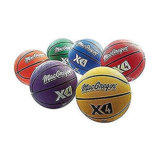 MacGregor Multicolor Basketballs (Set of 6) , Official Size (29.5")