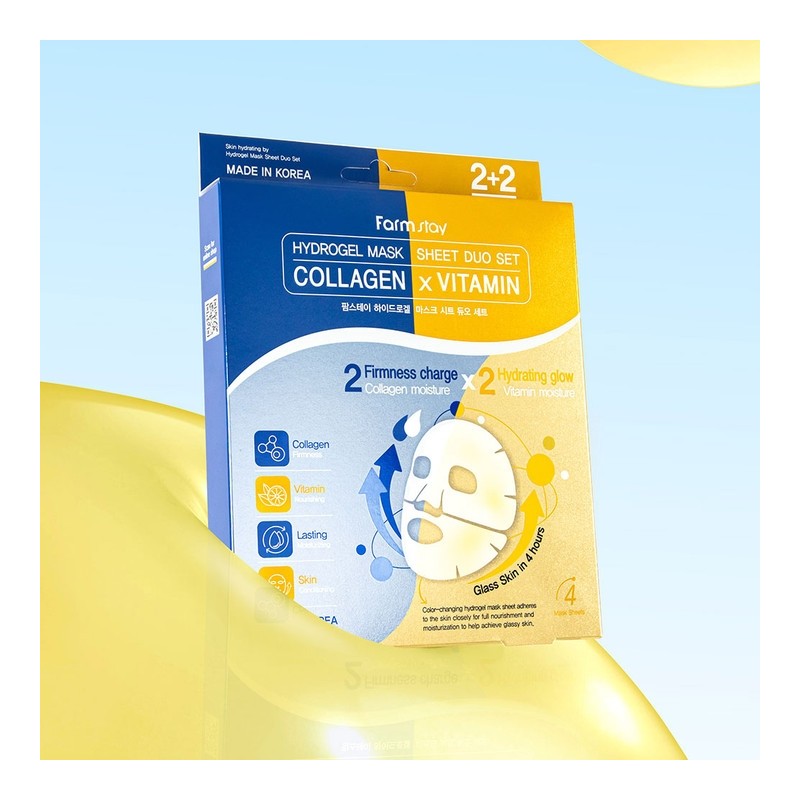 Collagen / 콜라겐x비타민하이드로겔 마스크 시트 듀오 세트