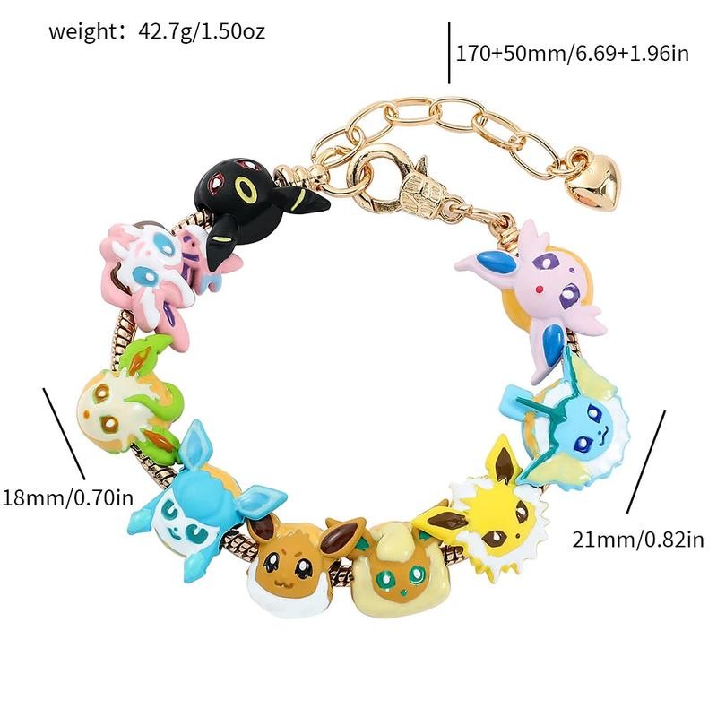 Anime Eevee Beads Bracelet - Hand Chain for Women Men