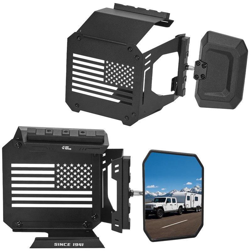 JOYTUTUS Towing Mirrors Extensions Compatible with 2018-2026 Wrangler JL/JLU &