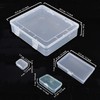 Goodma 7 Pieces Mixed Sizes Rectangular Empty Mini Clear Plastic