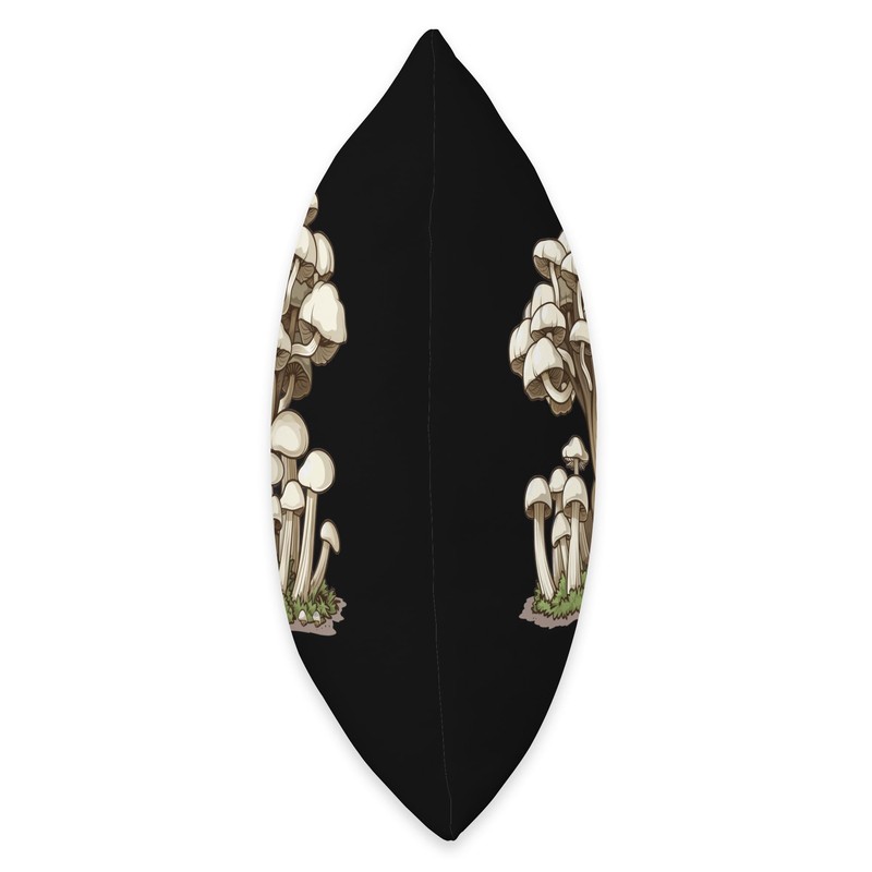 Enoki Mushrooms Under A Tree Throw Pillow