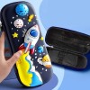 Estuche Para Lápices 3d Space Rocket Para Niños Azul Marino