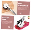 iplusmile 2pcs Stainless Steel Meat Loosening Roller with Five Wheel