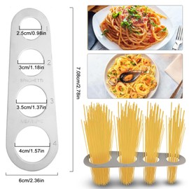 2Pcs Spaghetti Measurer Tool, 4-Holes Stainless Steel Spaghetti Measurer, Noodle Measure Tool Pasta Spaghetti Kitchen Utensil Tools Measure Kitchen Tool