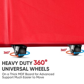 BALEINE 7.5 ft Rolling Christmas Tree Storage Bag, 2 Swivel Wheels for Easy Moving, Heavy Duty 600D Oxford Fabric Extra Large Artificial Christmas Tree Bag with Reinforced Carry Handles (Red)