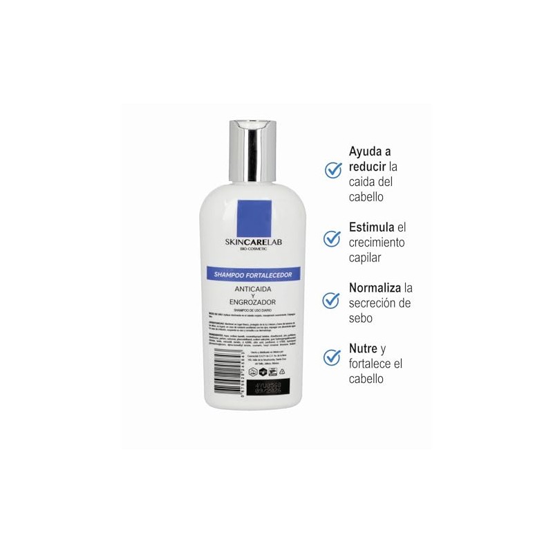 Shampoo Anticaida Y Fortalecedor Al 2%, Biotina, Keratina Sin Parabenos