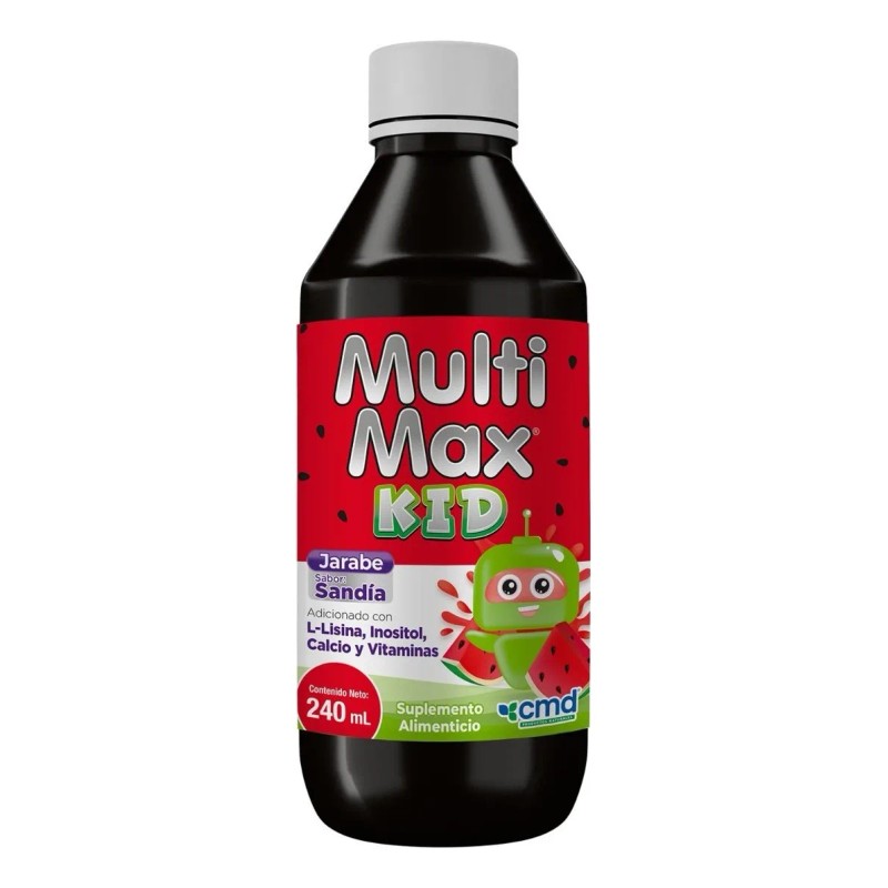 Multi-max Kid L-lisina, Inositol, Calcio Jarabe C/240 Ml Cmd Sabor