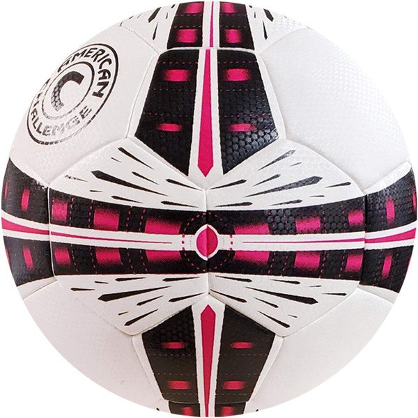 American Challenge Fusion Soccer Ball (White/Black - Raspberry, 4)