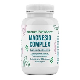 NW Magnesio Complex 180 Capsulas Citrato de Magnesio Gluconato y Glicinato de Magnesio | Ingredientes Naturales | Gluten Free Soya Free Lacteos Free V