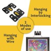 4PCS Black French Cleat Hanger, Interlocking Picture Hanging Tool Kit,