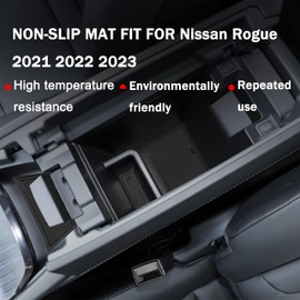 SENSHINE for Nissan Rogue Accessories 2021 2022 2023 2024 2025 Cup Holder Insert Center Console Liner Trim Door Pocket Mats Non-Slip Anti Dust Premium Custom Interior 17PCs Set (Black Trim)