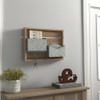 Sagebrook Home 13601-03 Distressed Wood Metal Wall Mail Organizer with