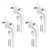 Bwintech 4 Pcs Offset White UPVC Aluminium Window Handle, Right