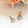 Dorp Aventurine Invisible Clip On Earrings for Women Not Pierced