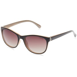 Polaroid Women's P8339 Kih Sunglasses, Black/Brown Shaded Polarized, 55 UK