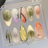MAGLFELL 10PCS Handmade Nails Press On Nails Almond Art False