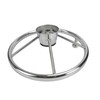 Amarine-Made 5-Spoke 13-1/2 Inch Destroyer Style Stainless Boat Steering Wheel