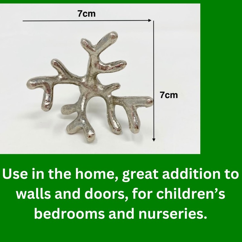 Coral Metal Knob Drawer Pull in Gold Bronze Copper Silver