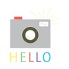 CafePress Camera Hello Sticker Square Bumper Sticker Car Decal