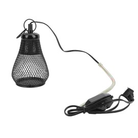 Reptile Heat Lamp Guard Protection Iron Anti Scald Reptile Lampshades for Reptile Lizard Snake Chick US Plug
