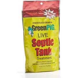 GREEN PIG Live Tank Treatment Aids of Septic Waste, 4 Packets
