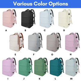 Travel Laptop Backpack, Airplane Approved Travel Backpack Suitcase For Men Women With Usb Charging Port, Lightweight College 35l Luggage Bag 15.6 inch Laptop Backpack Gifts For Casual Business, Black