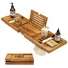 Perfnique Bathtub Tray, Teak Bath Tub Tray, Wood Bath Caddy,