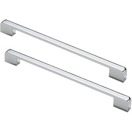 5pcs Door Handles 224mm Hole Center Bright Chrome American Style Zinc Alloy Drawer Cupboard Wardrobe Door Handle Kitchen Hardware Cabinet Pulls