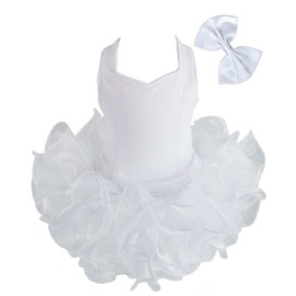 Jenniferwu 2pieces Infant Toddler Baby Newborn Little Girl's Pageant Party Birthday Shell Dress G600WH (5T)