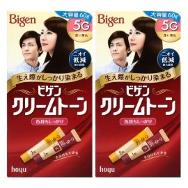 Vigen 비겐 크림톤 7G 자연흑갈색 60g 2개 [자연갈색 6G 2개] Bigen Cream Tone 7G Natural Black Brown 60g 2 pcs [Natural Brown 6G 2 pcs]