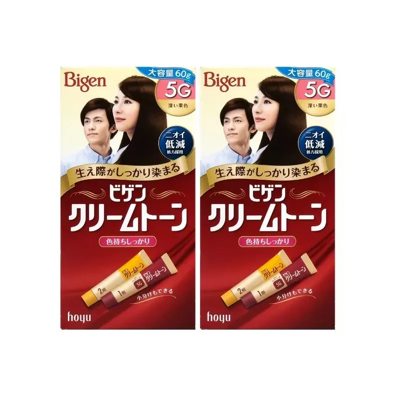 Vigen 비겐 크림톤 7G 자연흑갈색 60g 2개 [자연갈색 6G 2개]