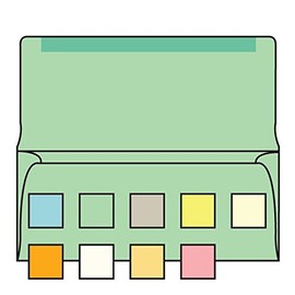 #6-3/4 Collection/Remittance Envelopes 3-5/8" x 6-1/2" 24# Green Pastel, Open Side, Flaps Extended (Box of 500)