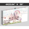 XMPMBM-Pink Cartoon Citadel Nursery Room Fabric Wallpaper Girls Bedroom Wall