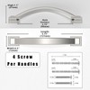 Asimerdeco 10 Pack Brushed Satin Nickel Cabinet Pulls 3.75 Inch(96mm)