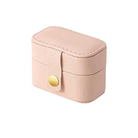【RFHUDJI】Ring Case Jewelry Box - Small and Lightweight Jewelry Box - Perfect for Travel and Daily Use Portable Accessory Case (Pink)