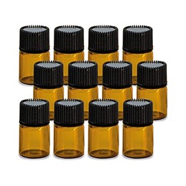 OLEUM VITAE Kit Aplicadores de Aceites Esenciales. 12 Frascos de Vidrio Ámbar con Inserto Cuentagotas. 2ml