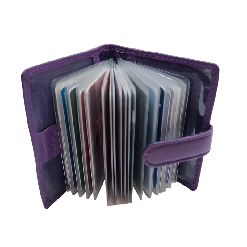 TheGloveHut Unisex Genuine Leather Credit Card Holder 20 Cards RFID
