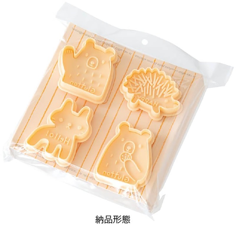 HEADS GLB-CKM1 HEADS GRATTON FAMILY Bear Cat Hedgehog Cookie Cutter