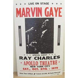 Vintage Marvin Gaye Concert Poster 1979 Apollo Theatre NYC