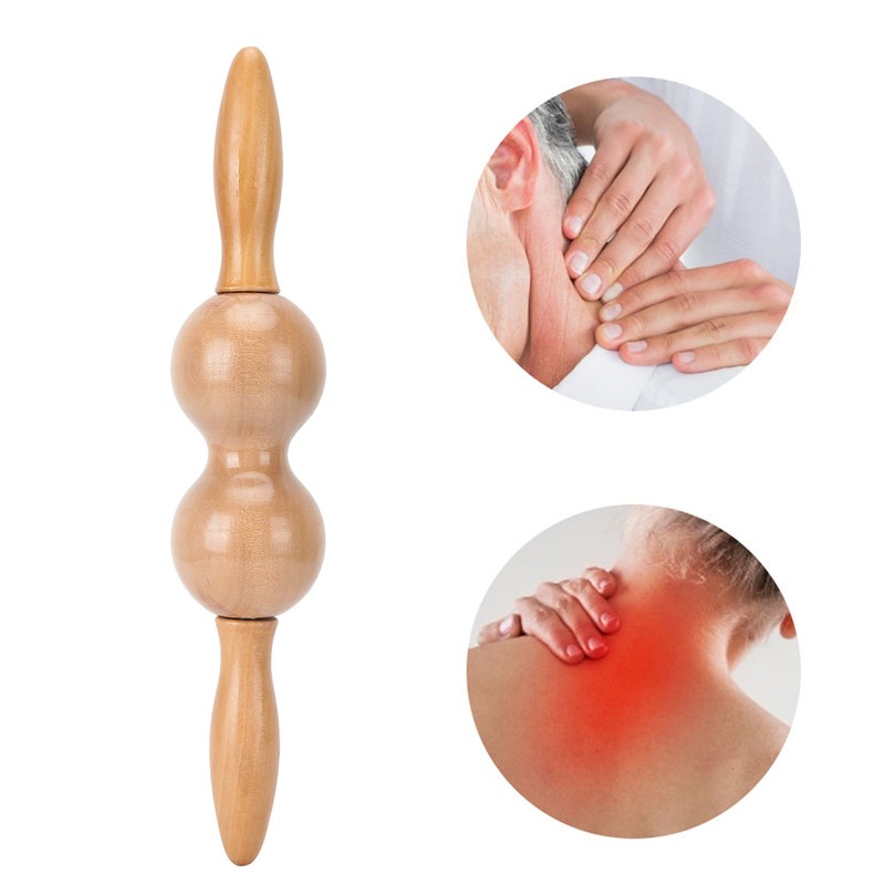 Roller Massager Wooden Trigger Point Whole Body Massage Stick Handheld