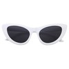 grinderPUNCH Women's Cateye Sunglasses Celebrity Style (White - Solid Lens,