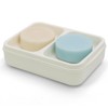 Dual Compartment Soap Dish, Double Bar Soap Holder, Solid Shampoo
