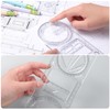 Zonon 2 Pack 6 Inch Protractor, Multifunctional Drawing Ruler Rotatable