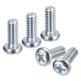 sourcing map #10-24x1/2" Pan Head Phillips Machine Screws, 25pcs Zinc Plated Carbon Steel Cross Head Screws Fully Threaded Bolts